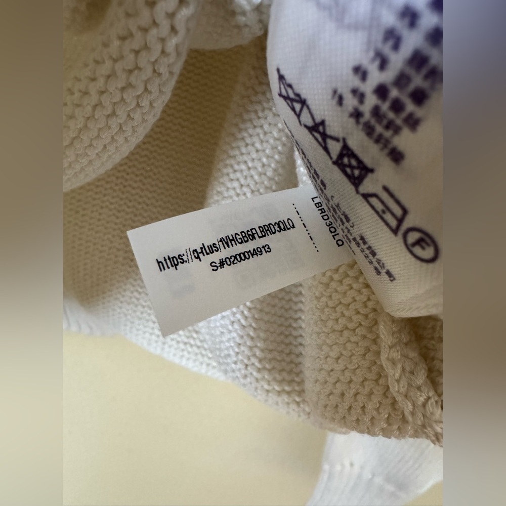 Ralph Lauren Purple Label New Hamptons Spring Polo Bear Silk Sweater White Small - Picture 9 of 12